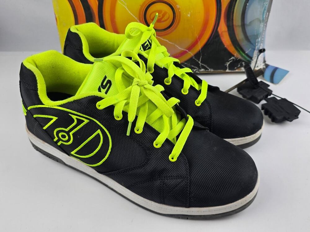 Heelys Propel 2.0 Men's Skate Shoes Size 13 Black & Neon Green w/ tool & covers